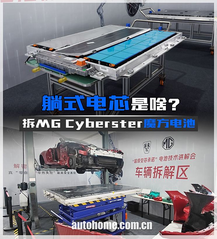 躺式电芯是啥？拆MG Cyberster魔方电池